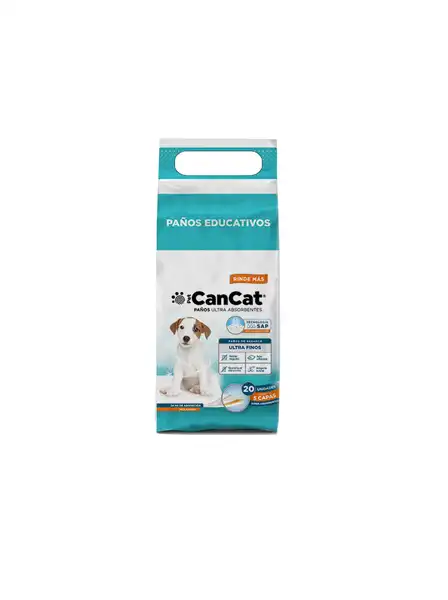 Paño Can Cat Paños Premium por 20 Unidades para Perros