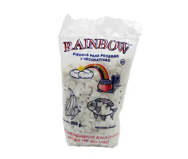 Plantas, Troncos y Piedras Rainbow Decorativa Blanca 1 a 2 kg. para Peces