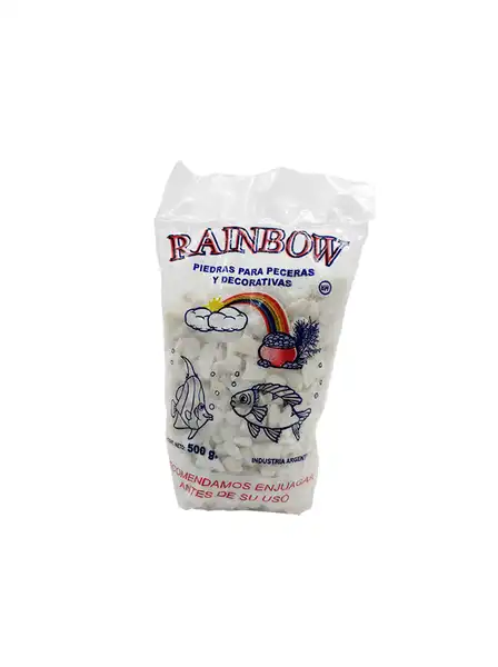 Plantas, Troncos y Piedras Rainbow Decorativa Blanca 1 a 2 kg. para Peces