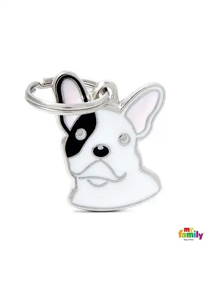 Medalla My Family Friends White French Bulldog MF24WHITE para Perros