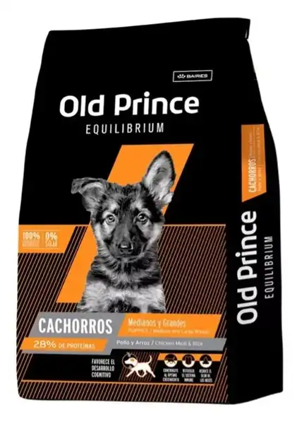 Alimento Balanceado Seco Old Prince EQ Cachorro Mediana y Grande 7.5 kg para Perros