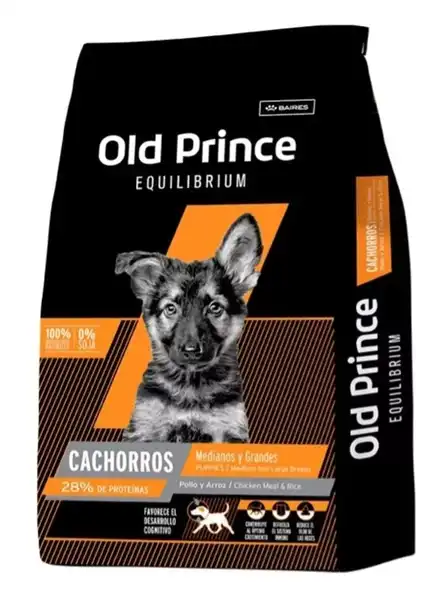 Alimento Balanceado Seco Old Prince EQ Cachorro Mediana y Grande 7.5 kg para Perros