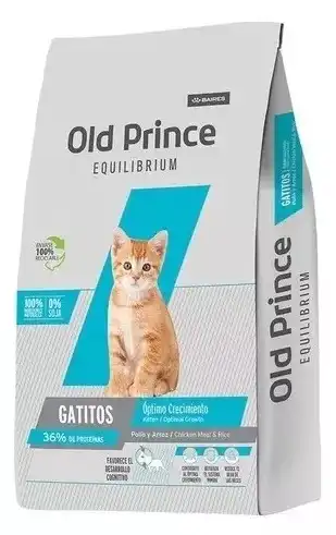 Alimento Balanceado Seco Old Prince EQ CAT Kitten 1 kg para Gatos