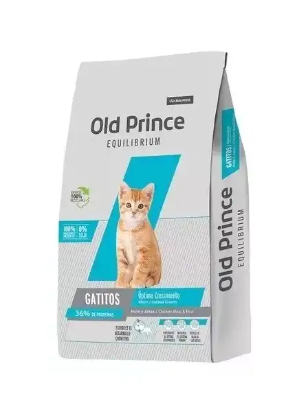 Alimento Balanceado Seco Old Prince EQ CAT Kitten 1 kg para Gatos