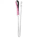 Correa Dobro Cadena con Manopla Cuero/cinta 30MMX80 cm para Perros