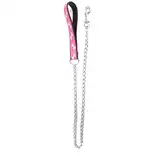 Correa Dobro Cadena con Manopla Cuero/cinta 40MMX30 cm para Perros