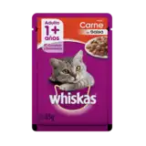 Alimento Húmedo Whiskas Pouch Carne en Salsa 85 g para Gatos