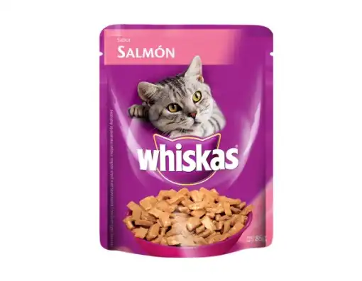 Alimento Húmedo Whiskas Pouch Salmón en Salsa 85 g para Gatos