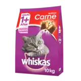 Alimento Balanceado Seco Whiskas Adulto +1 Sabor Carne 10 kg para Gatos