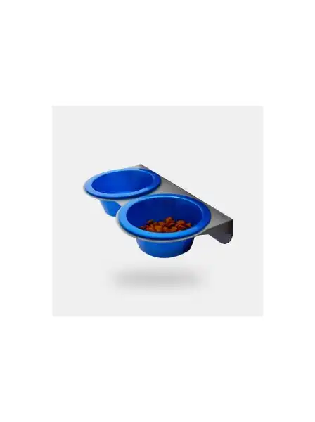 Comedero Bebedero Cafran Base Doble con Cazuela para Perros