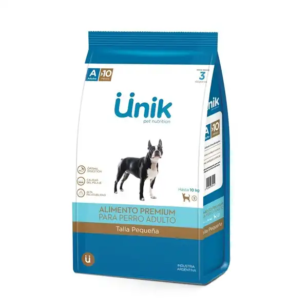 Alimento Balanceado Seco Unik Perro Adulto Talla Pequeña 3 kg