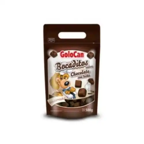 Snack Golocan Bocaditos Finos Chocolate y Leche 500 g para Perros