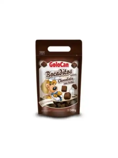 Snack Golocan Bocaditos Finos Chocolate y Leche 500 g para Perros