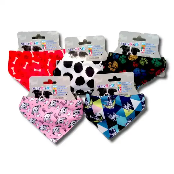 Collar y Correa Pañuelo con Dibujos para Perros