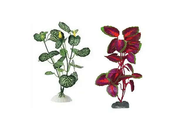 Plantas, Troncos y Piedras Planta de Tela/seda 20 cm para Peces