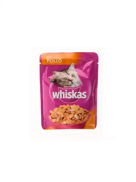 Alimento Húmedo Whiskas Pouch Pollo en Salsa 85 g para Gatos