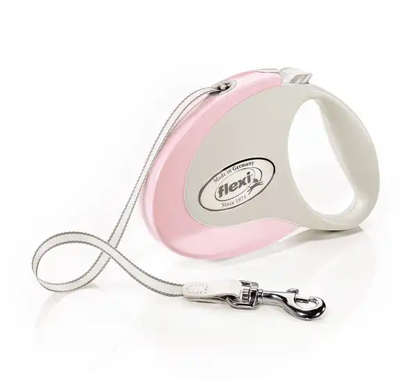 Collar y Correa Millex EXT. Flexi Style "s". 3 m - Cinta Rosa para Perros