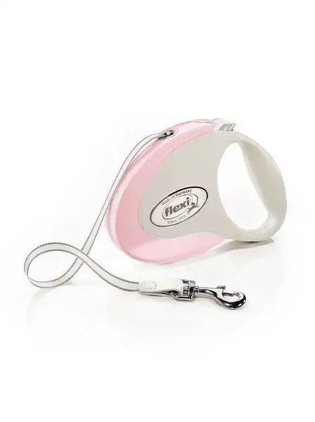Collar y Correa Millex EXT. Flexi Style "s". 3 m - Cinta Rosa para Perros