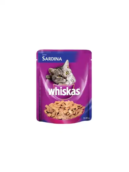 Alimento Húmedo Whiskas Pouch Sardina 85 g para Gatos