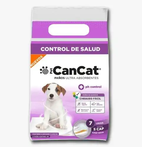 Producto de Higiene Can Cat Paños PH Control 7 Unidades para Perros