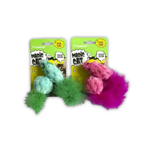 Juguete Can Cat Ratón con Pluma para Gatos