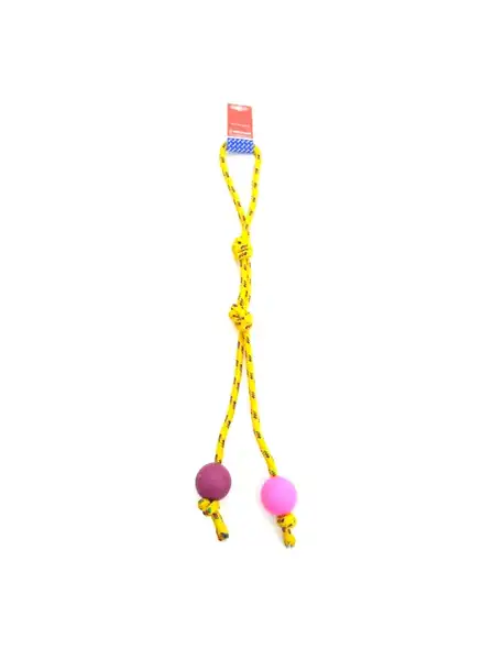 Juguete Petsplast Pelota de Goma Chica Soga Alpina 8MMX65 cm S601 para Perros