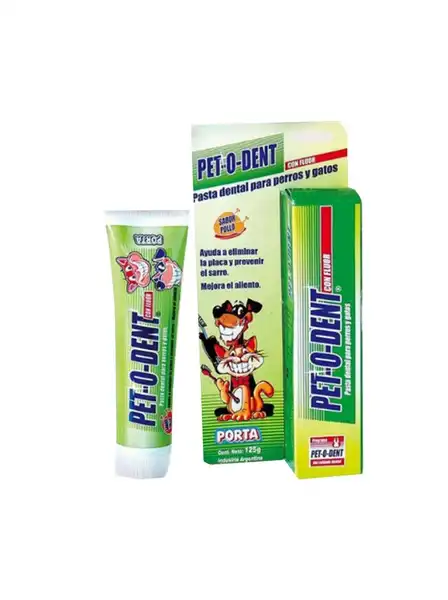 Producto de Higiene Porta Pasta Dental Pet-o-dent 125 g para Perros
