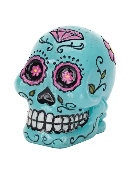 Decoración Millex Mini Sugar Skull Blue para Peces