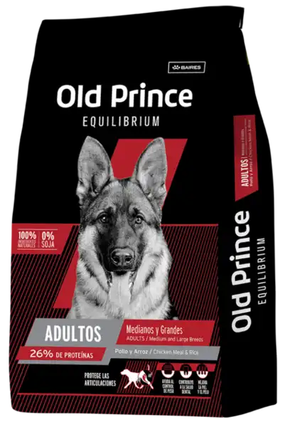 Alimento Balanceado Seco Old Prince EQ Adultos Medianas y Grandes 20 kg para Perros