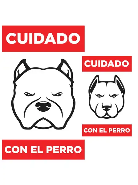 Accesorio Model Cartel Cuidado con el Perro