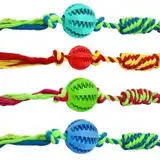 Juguete Can Cat Dental Baseball With Cotton Rope 5 x 10 cm ER016 para Perros