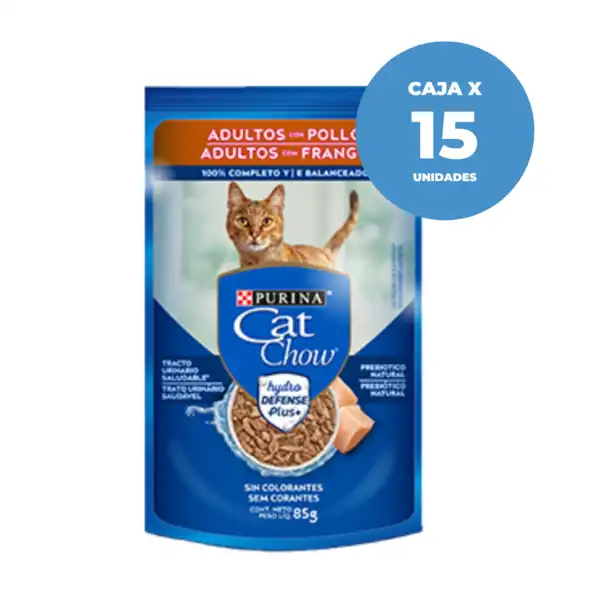 Alimento Húmedo Catchow Pouch Adultos Pollo 85 g Caja por 15 Unidades para Gatos