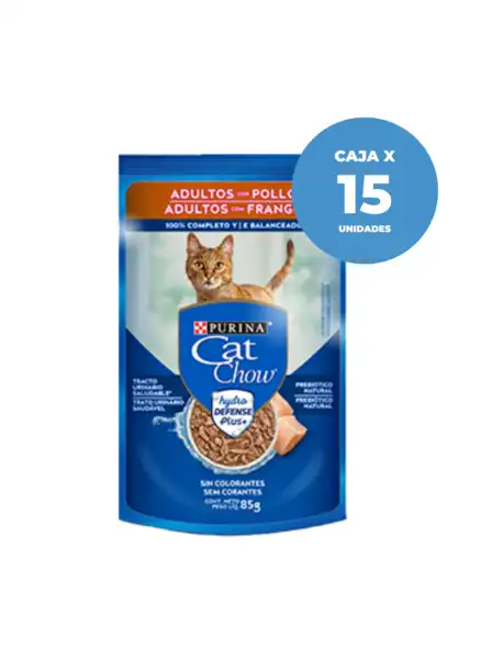 Alimento Húmedo Catchow Pouch Adultos Pollo 85 g Caja por 15 Unidades para Gatos