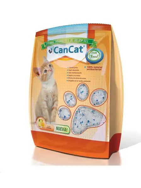 Piedra Sanitaria Can Cat Piedrita Sílica Citricos 3.8 L para Gatos
