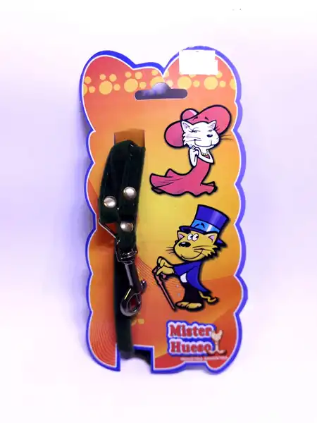 Collar y Correa Mister Hueso Pana para Gatos