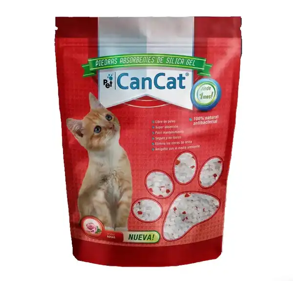 Piedra Sanitaria Can Cat Piedrita Sílica Rosa 3.8 L para Gatos