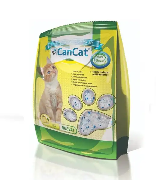 Piedra Sanitaria Can Cat Piedrita Sílica Limón 3.8 L para Gatos