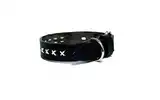 Collar Kipper de Cuero con Cruces Nº1 - para Perros