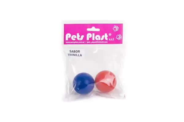 Pelota Petsplast de Plástico Sabor Vainilla Chica para Perros