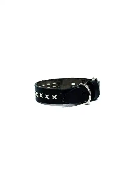 Collar Kipper de Cuero con Cruces Nº3 para Perros