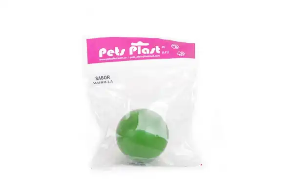 Pelota Petsplast de Plástico Sabor Vainilla Grande para Perros