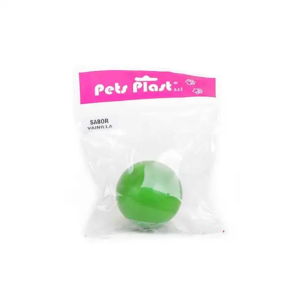 Pelota Petsplast de Plástico Sabor Vainilla Mediana para Perros