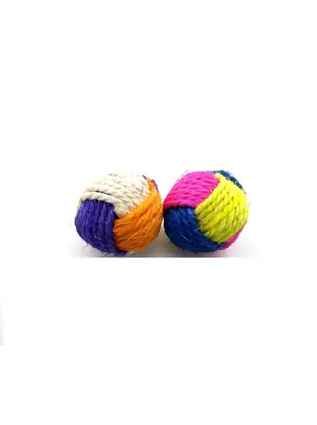 Juguete Per-Ros Pelota Sisal 3 Colores Retorcida - para Gatos