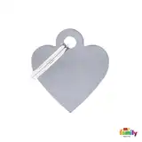 Medalla My Family Basic Small Heart Aluminum Grey MFB72 para Perros
